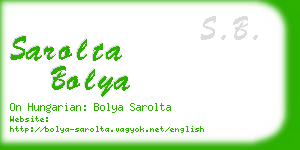 sarolta bolya business card